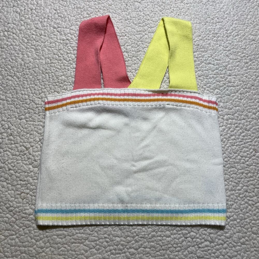 525 America Colorblock Ribbed Knit Crop Tank Top